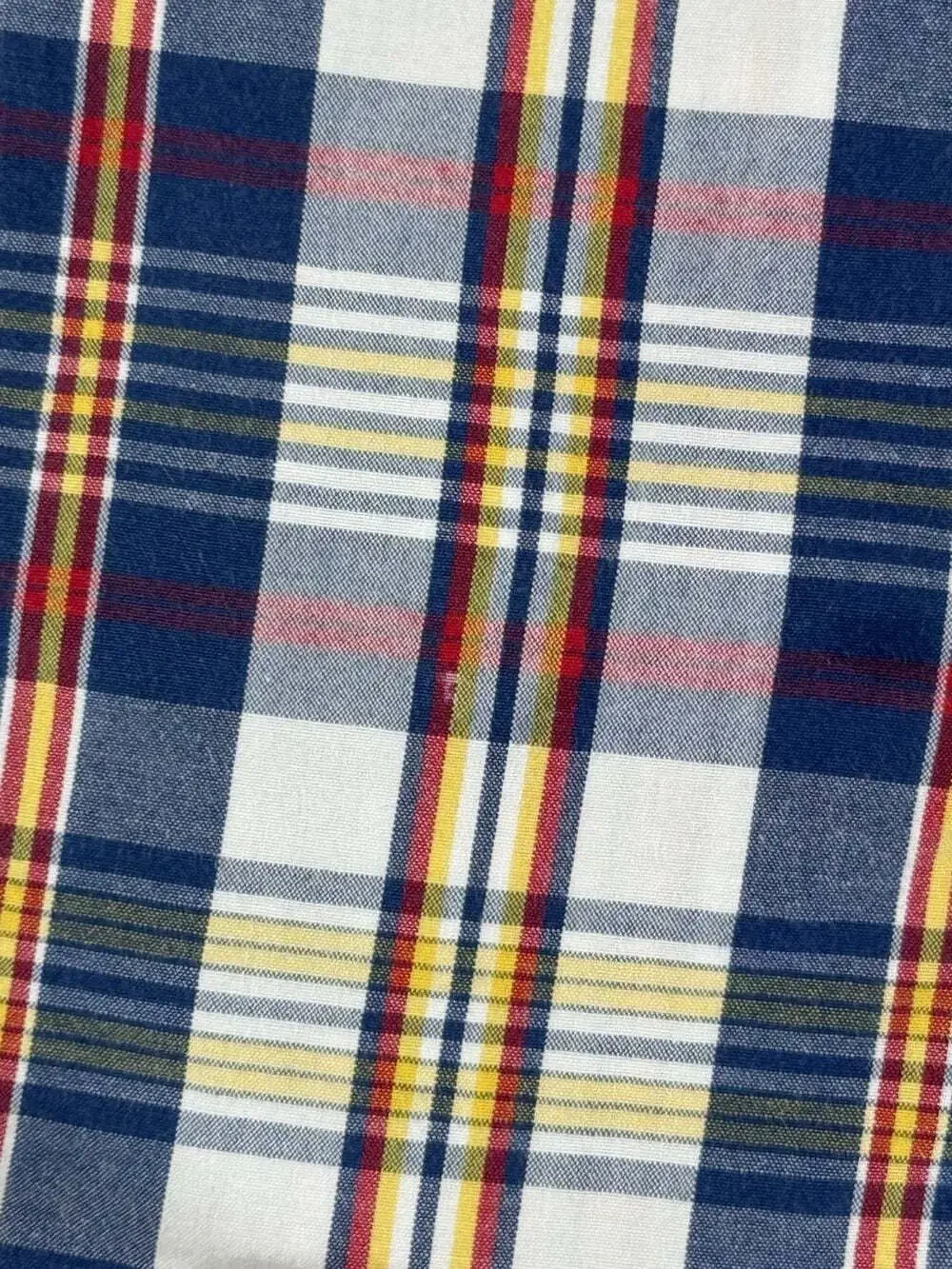 Ralph Lauren Boys L Plaid Button-Down Collared Shirt Short Sleeve Cotton Blue